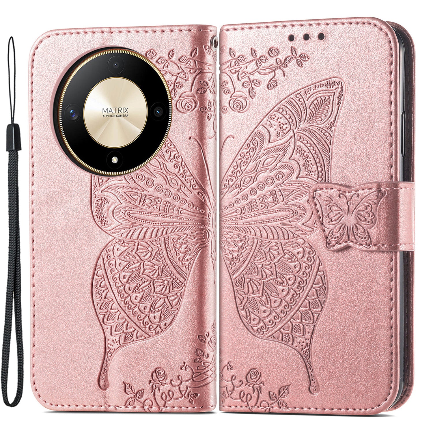 For Honor X9b 5G / Magic6 Lite 5G Phone Cover Stand Imprinted Pattern PU Leather Case For Honor X9b 5G / Magic6 Lite 5G Phone Cover Stand Imprinted Pattern PU Leather Case